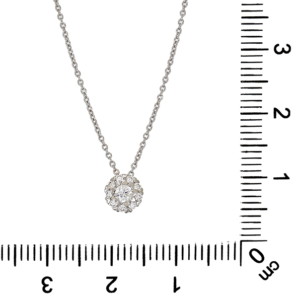 Collier, 18K, Weißgold, Brillanten 0,17 ct