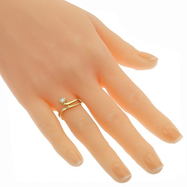 Diamantring, 14K, Gelbgold, Brillant 0,16 ct
