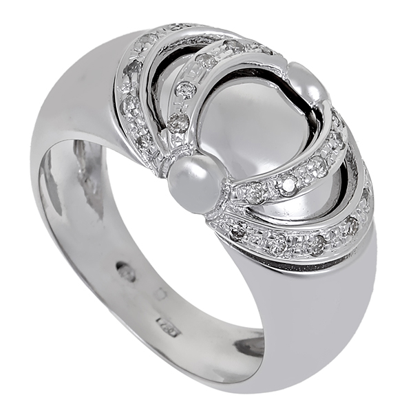 Diamantring, 18K, Weißgold, Brillanten 0,24 ct