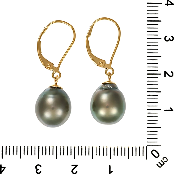 Ohrhänger, 14K, Gelbgold, Perlen