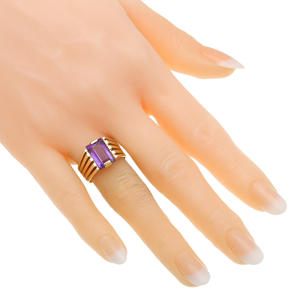 Ring, 18K, Gelbgold, Amethyst