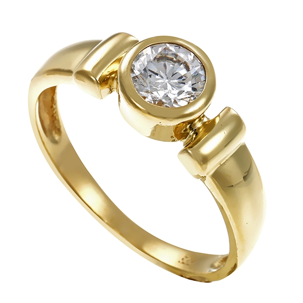 Ring, 8K, Gelbgold, Zirkonia