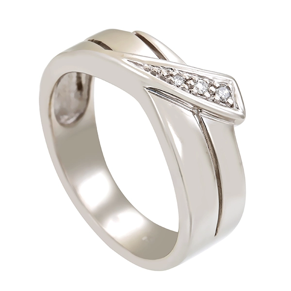 Diamantring, 14K, Weißgold, Brillanten