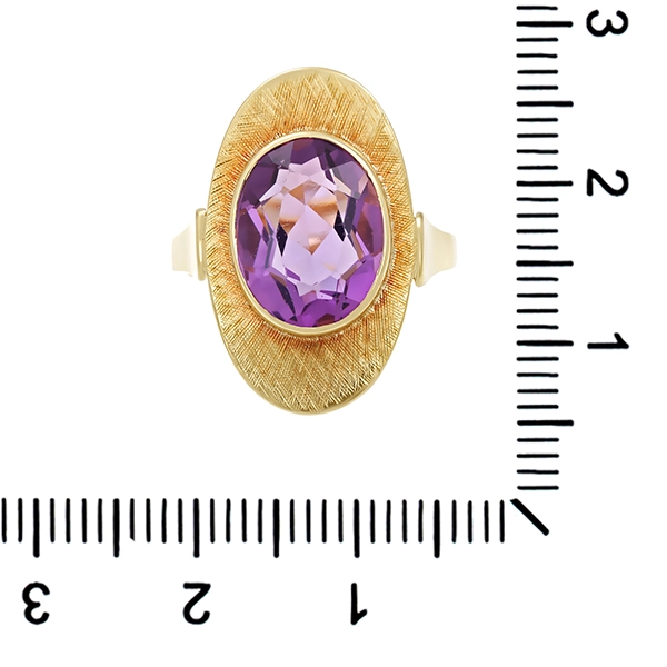 Ring, 14K, Gelbgold, Amethyst