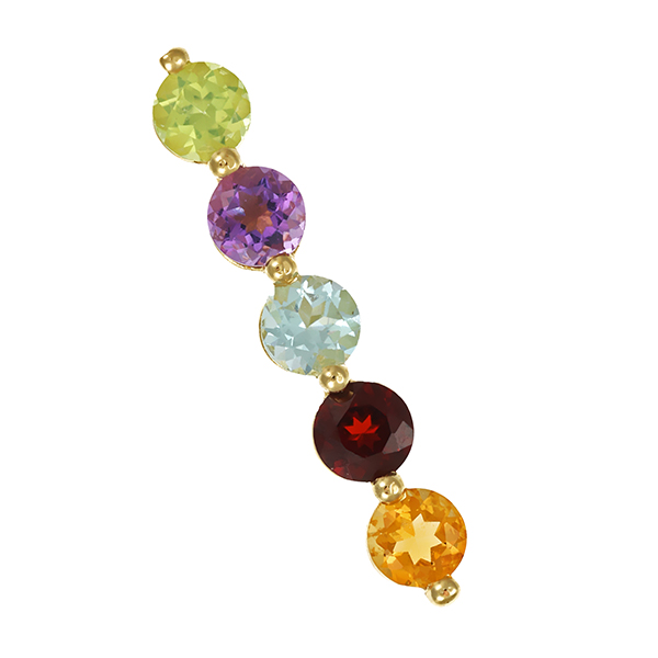 Anhänger, 14K, Gelbgold, Edelsteine
