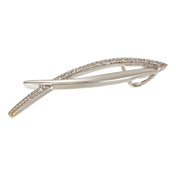 Anhänger, 14K, Weißgold, Brillanten
