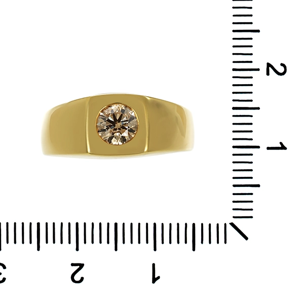 Herrenring, 14K, Gelbgold, Brillant 0,50 ct