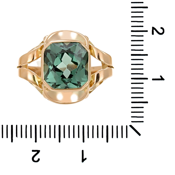 Ring, 8K, Gelbgold, synthetischer Spinell