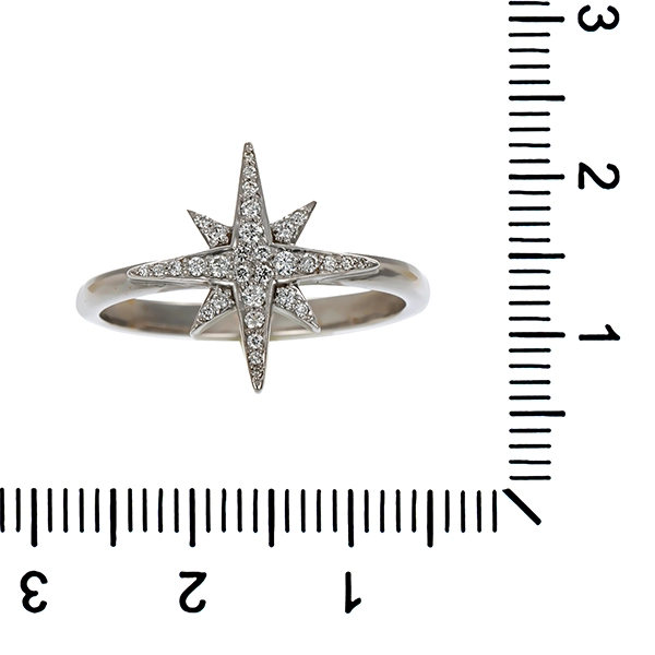 Diamantring, 18K, Weißgold, Brillanten 0,23 ct