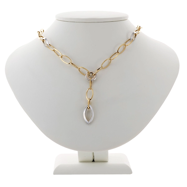 Collier, 14K, Gelb-Weißgold