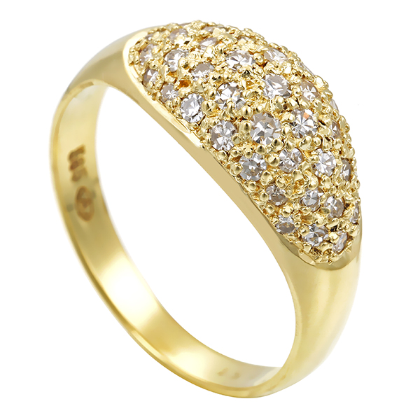 Diamantring, 14K, Gelbgold, Diamanten 0,51 ct