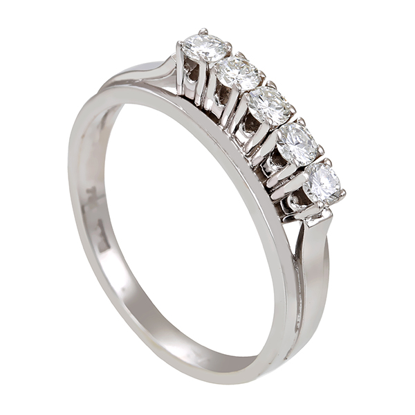 Diamantring, 18K, Weißgold, Brillanten