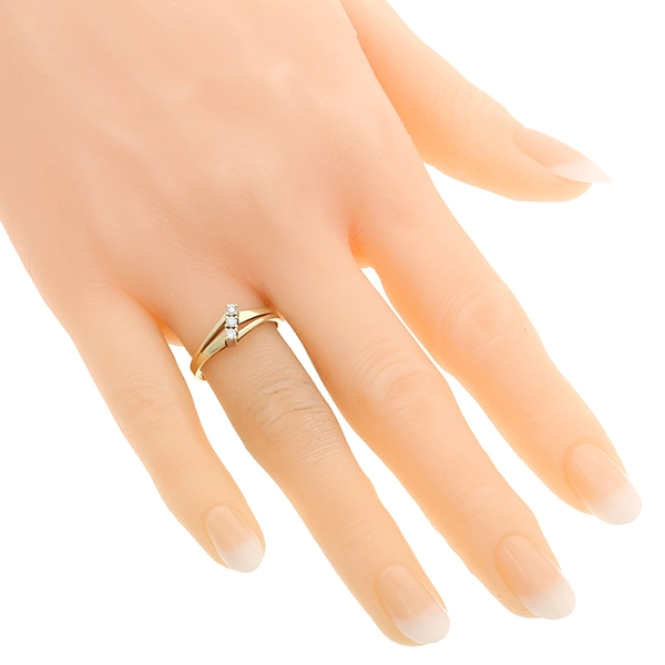 Diamantring, 14K, Gelb-/Weißgold, Brillanten