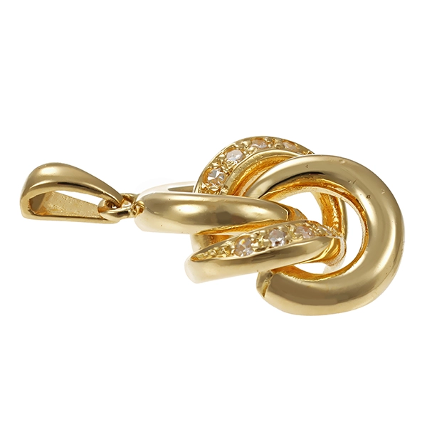 Anhänger, 14K, Gelbgold, Diamanten
