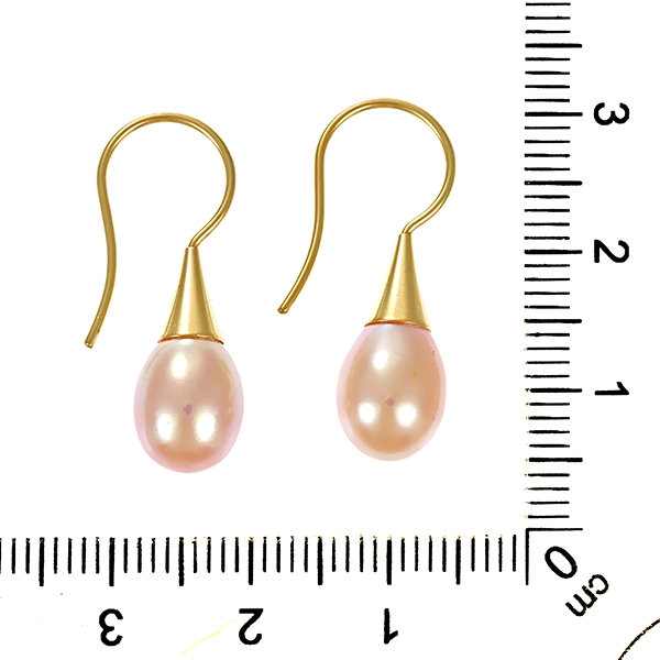 Ohrhänger, 14K, Gelbgold, Perlen