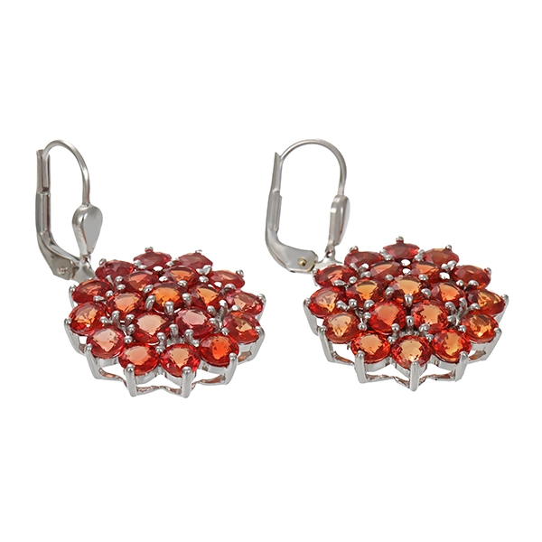 Ohrringe, 14K, Weißgold, Saphir