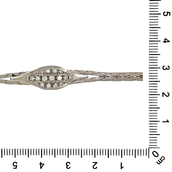 Armband, 14K, Weißgold, Brillant