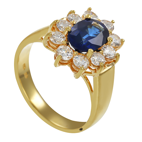 Ring, 18K, Gelbgold, Brillanten
