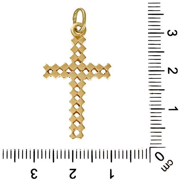 Anhänger, 14K, Gelbgold, Kreuz