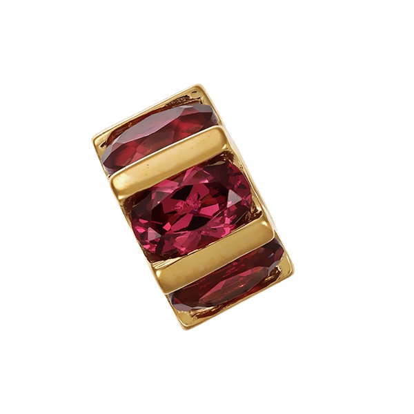 Anhänger, 9K, Gelbgold, Almandine