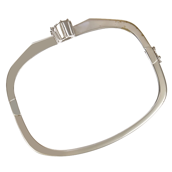 Armreif, 14K, Weißgold, Brillanten