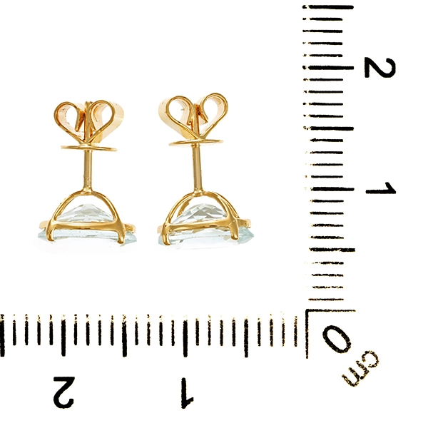 Ohrstecker, 14K, Gelbgold, Beryll