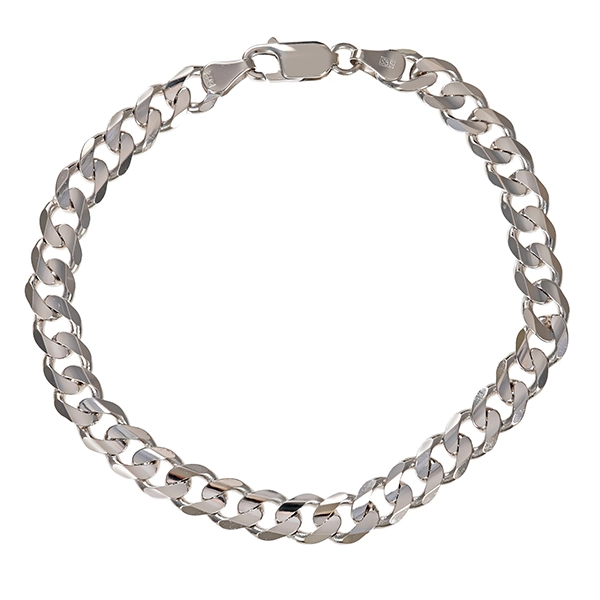 Armband, 14K, Weißgold, Panzer-