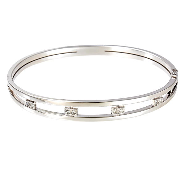 Armreif, 18K, Weißgold, Diamanten