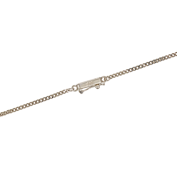 Collier, 14K, Weißgold, Saphir, Brillanten