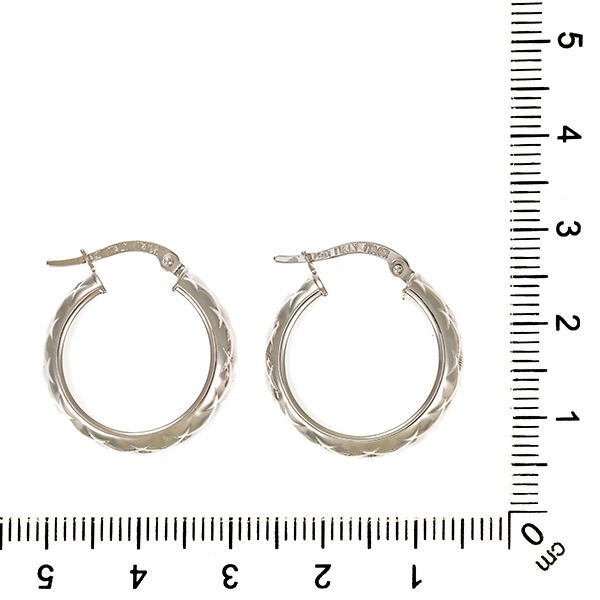 Creolen, 18K, Weißgold