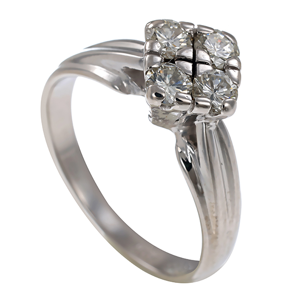 Diamantring, 14K, Weißgold, Brillanten 0,40 ct