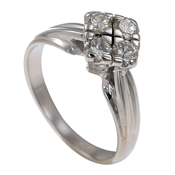 Diamantring, 14K, Weißgold, Brillanten 0,40 ct