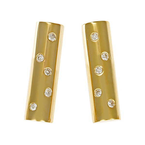 Ohrstecker, 14K, Gelbgold, Brillanten