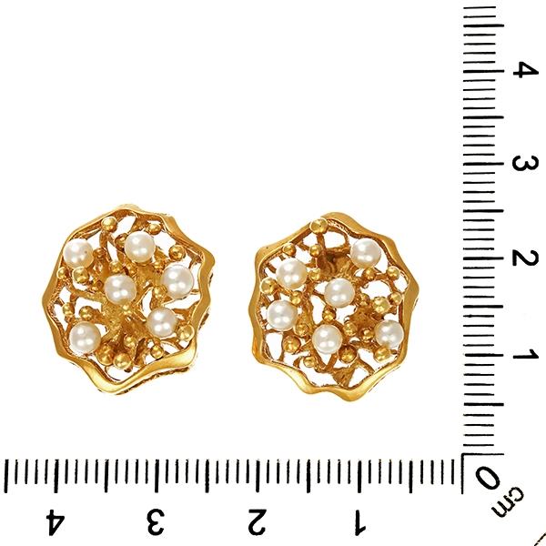 Ohrstecker, 14K, Gelbgold, Perlen