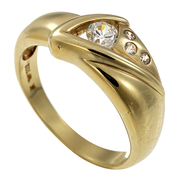 Ring, 8K, Gelbgold, Zirkonia