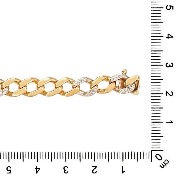 Armband, 14K, Gelb-/Weißgold, Brillanten