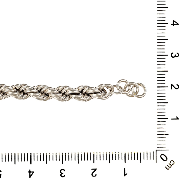 Armband, 14K, Weißgold, Kordel