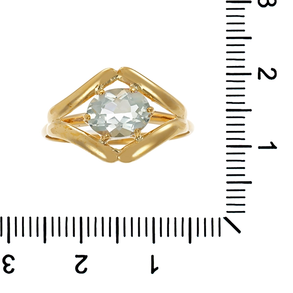 Ring, 9K, Gelbgold, Quarz