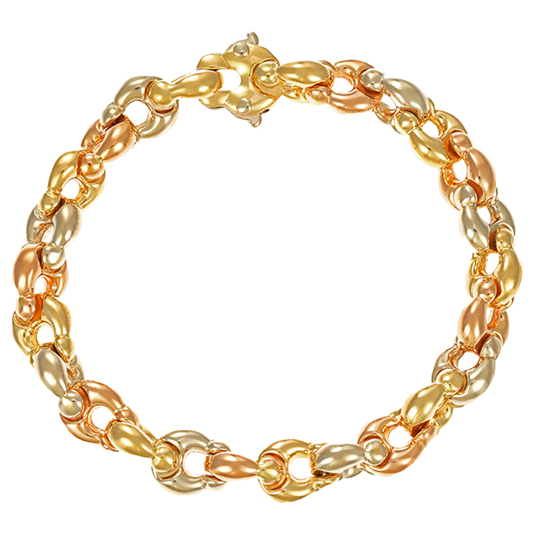 Armband, 18K,  Rot-/Weiß-/Gelbgold