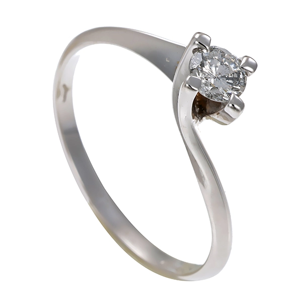 Diamantring, 18K, Weißgold, Brillant 0,25 ct