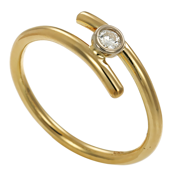Diamantring, 14K, Gelbgold, Brillant