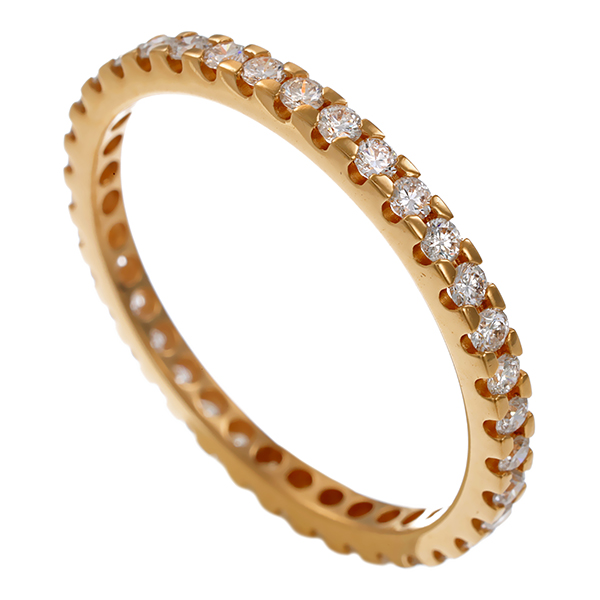 Memoirering, 14K, Gelbgold, Brillanten 0,44 ct