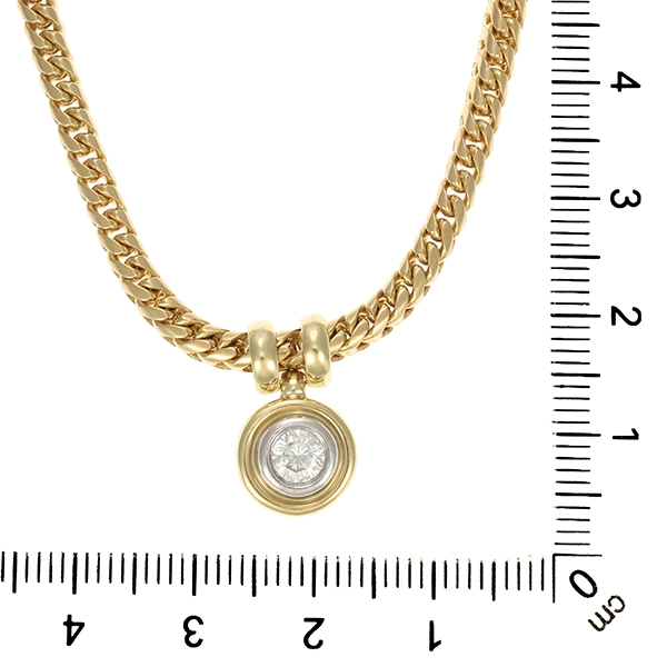 Collier, 14K, Gelbgold, Brillant