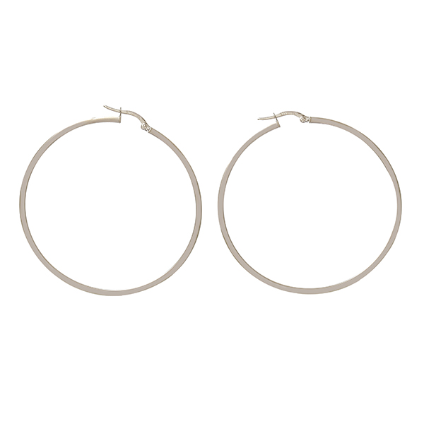 Creolen, 14K, Weißgold