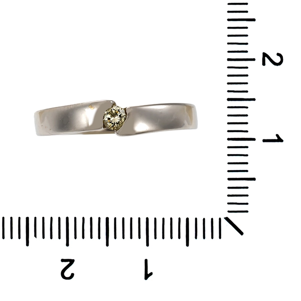 Diamantring, 14K, Weißgold, Brillant