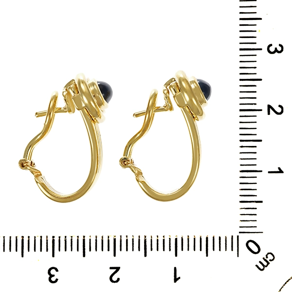 Clipstecker, 14K, Gelbgold, Saphire