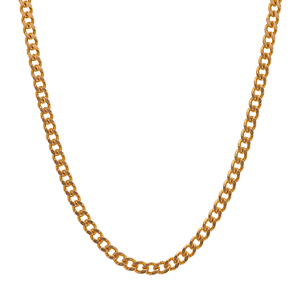 Kette, 8K, Gelbgold, Flachpanzer-