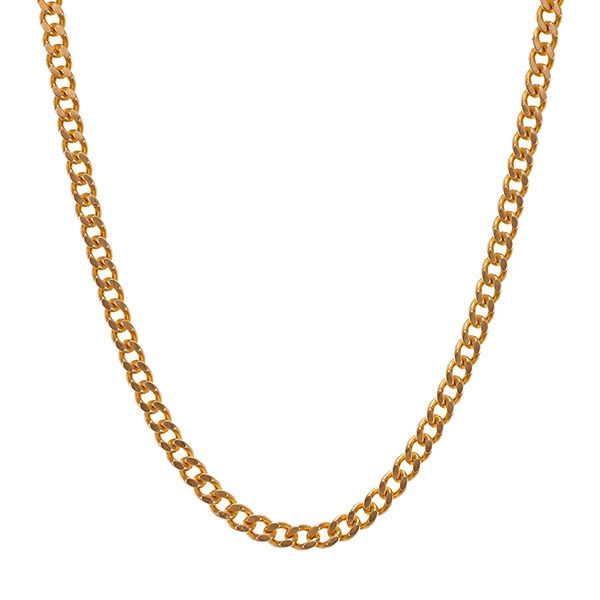 Kette, 8K, Gelbgold, Flachpanzer-