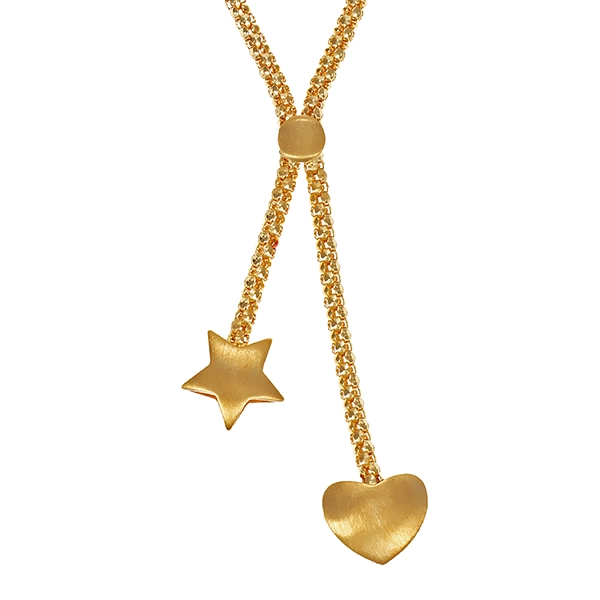 Collier, 14K, Gelbgold, Stern Herz