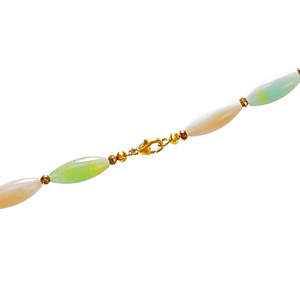 Kette, 9K, Gelbgold, Beryll, Pyrit behandet